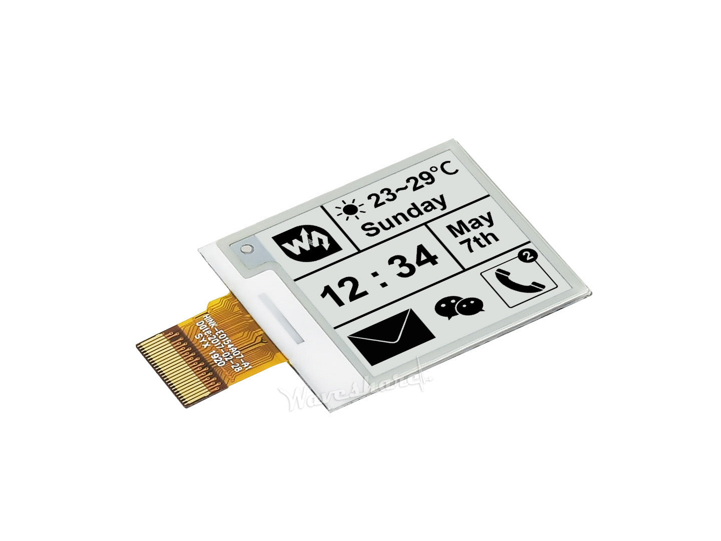 200x200, 1.54inch E-Ink raw display panel