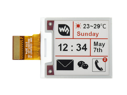 200x200, 1.54inch E-Ink raw display panel, three-color