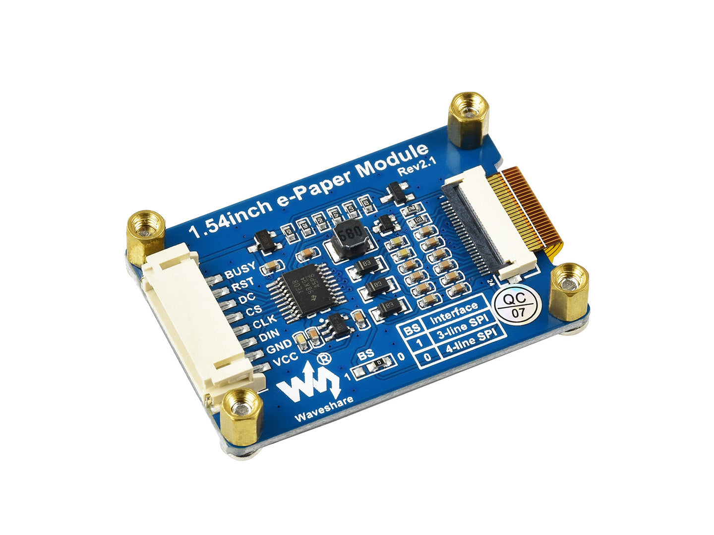 200x200, 1.54inch E-Ink display module, three-color