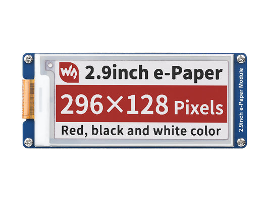 2.9inch E-Paper E-Ink Display Module (B), 296×128, Red / Black / White, SPI