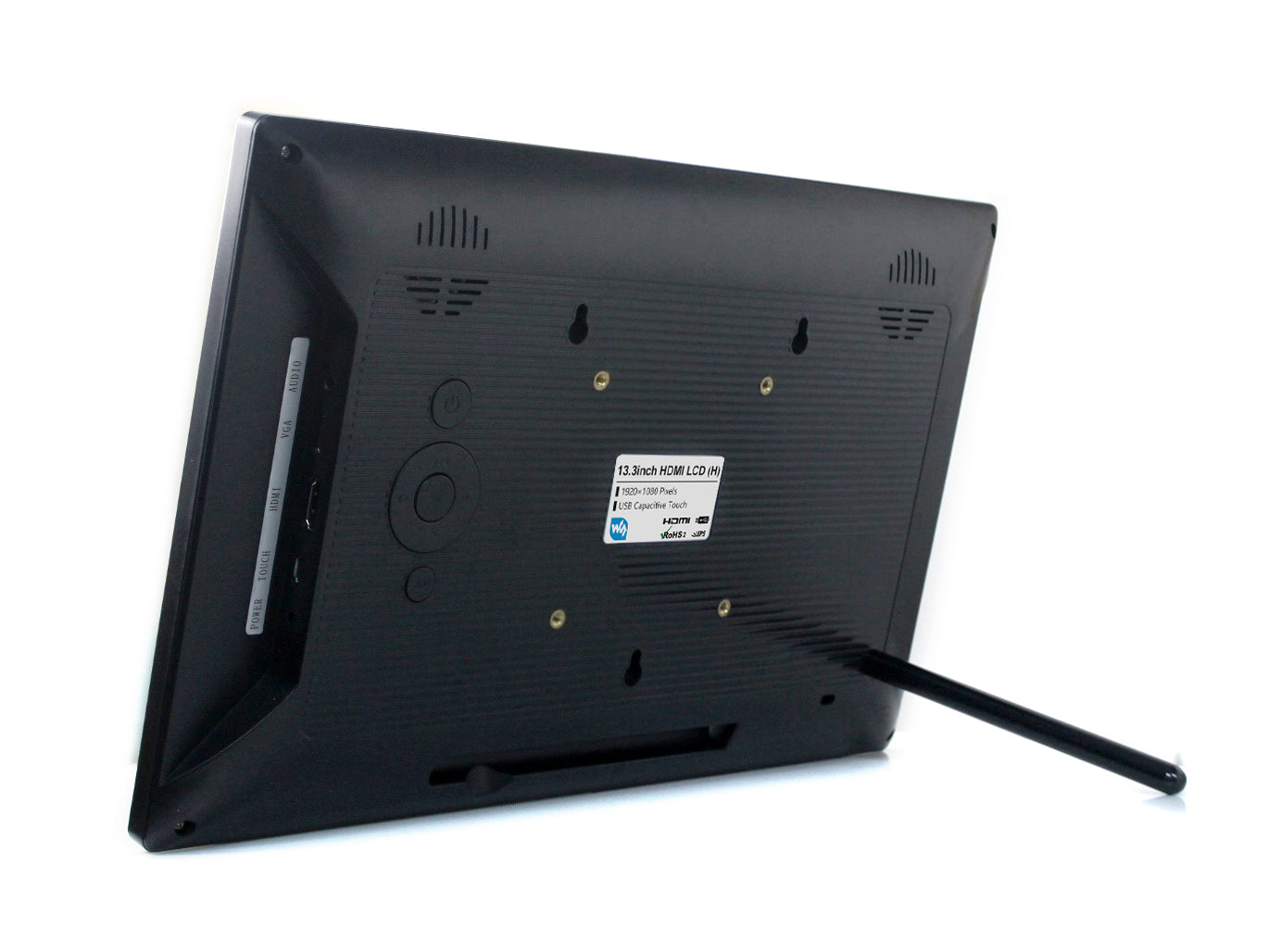 13.3inch Capacitive Touch Screen LCD with Case, 1920×1080, HDMI, IPS, Various Systems Support