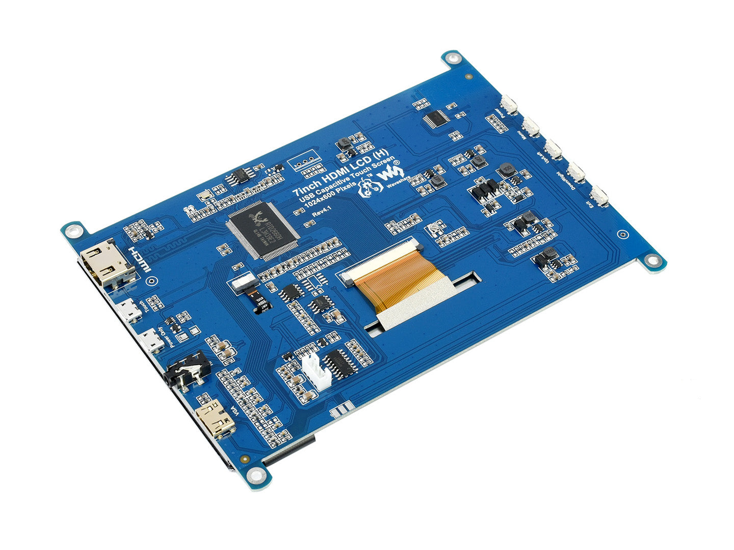 7inch Capacitive Touch Screen LCD (H), 1024×600, HDMI, IPS, Various Systems Support