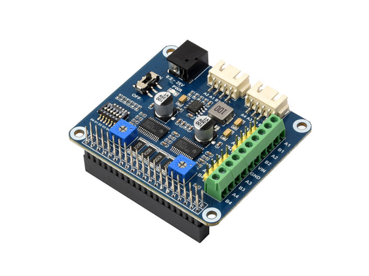 Stepper Motor HAT for Raspberry Pi, Drives Two Stepper Motors