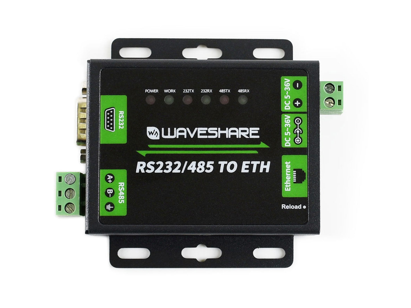 Industrial RS232/RS485 to Ethernet Converter for EU