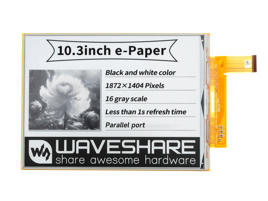 1872×1404, 10.3inch flexible E-Ink raw display