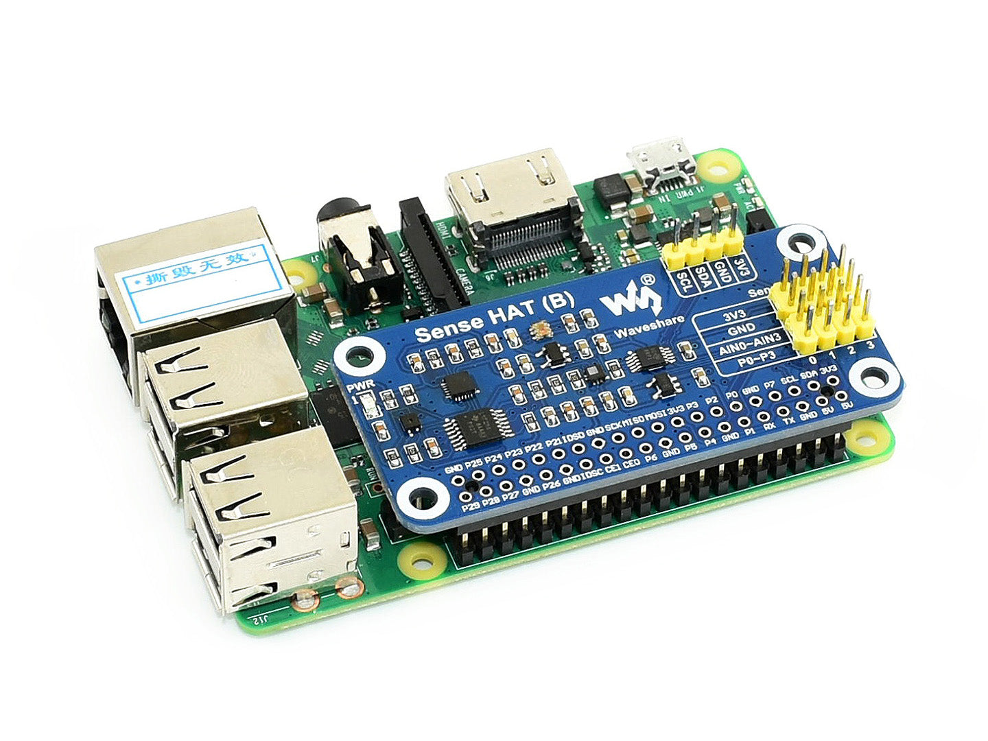 Sense HAT (B) for Raspberry Pi, Multi Powerful Sensors
