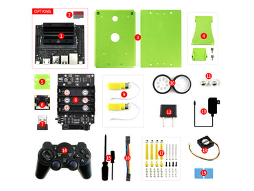 JetBot 2GB AI Kit, AI Robot Based on Jetson Nano 2GB Developer Kit (optional)