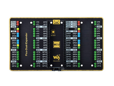Dual GPIO Expander for Raspberry Pi Pico, Two Sets of Male Headers