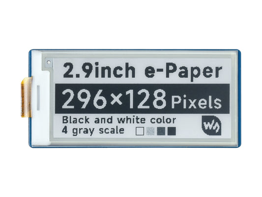 2.9inch E-Paper E-Ink Display Module for Raspberry Pi Pico, 296×128, Black / White, SPI