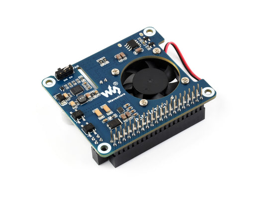 Power over Ethernet HAT (C) for Raspberry Pi 3B+/4B, 802.3af/at-compliant