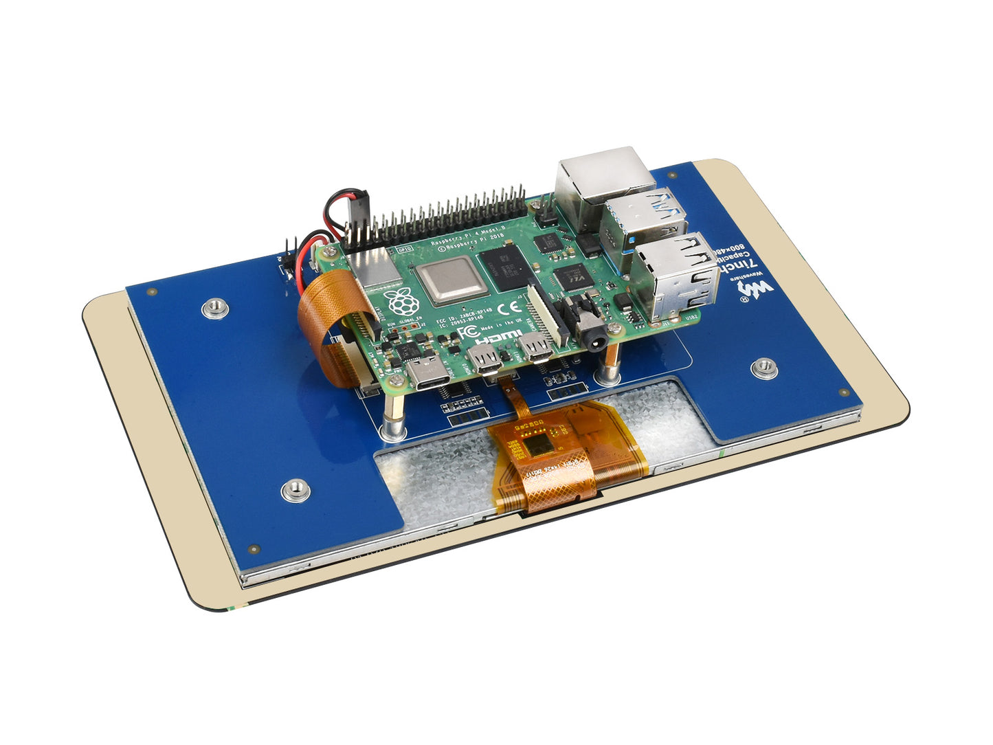 7inch Capacitive Touch Display for Raspberry Pi, DSI Interface, 800×480