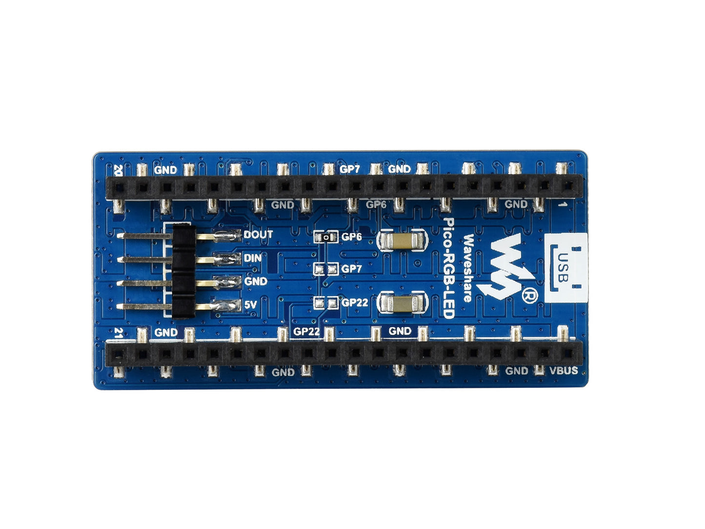 RGB Full-color LED Matrix Panel for Raspberry Pi Pico, 16×10 Grid