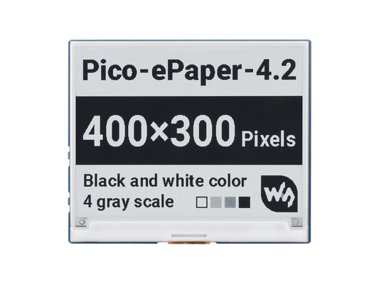 4.2inch E-Paper E-Ink Display Module for Raspberry Pi Pico, 400×300, Black / White, 4 Grayscale, SPI