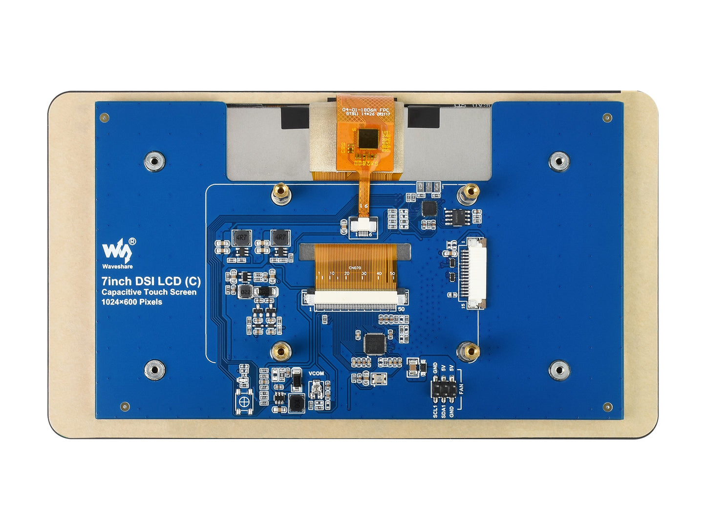 7inch Capacitive Touch IPS Display for Raspberry Pi, DSI Interface, 1024×600