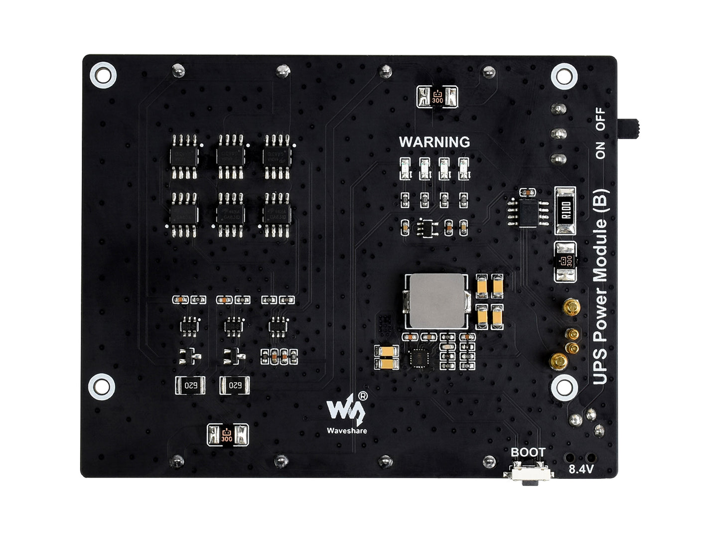 Uninterruptible Power Supply UPS Module (B) for Jetson Nano, 5V Output, up to 5A Current, Pogo Pins Connector