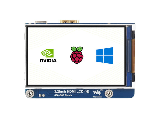 3.2inch HDMI IPS LCD Display (H), 480×800, Adjustable Brightness, No Touch