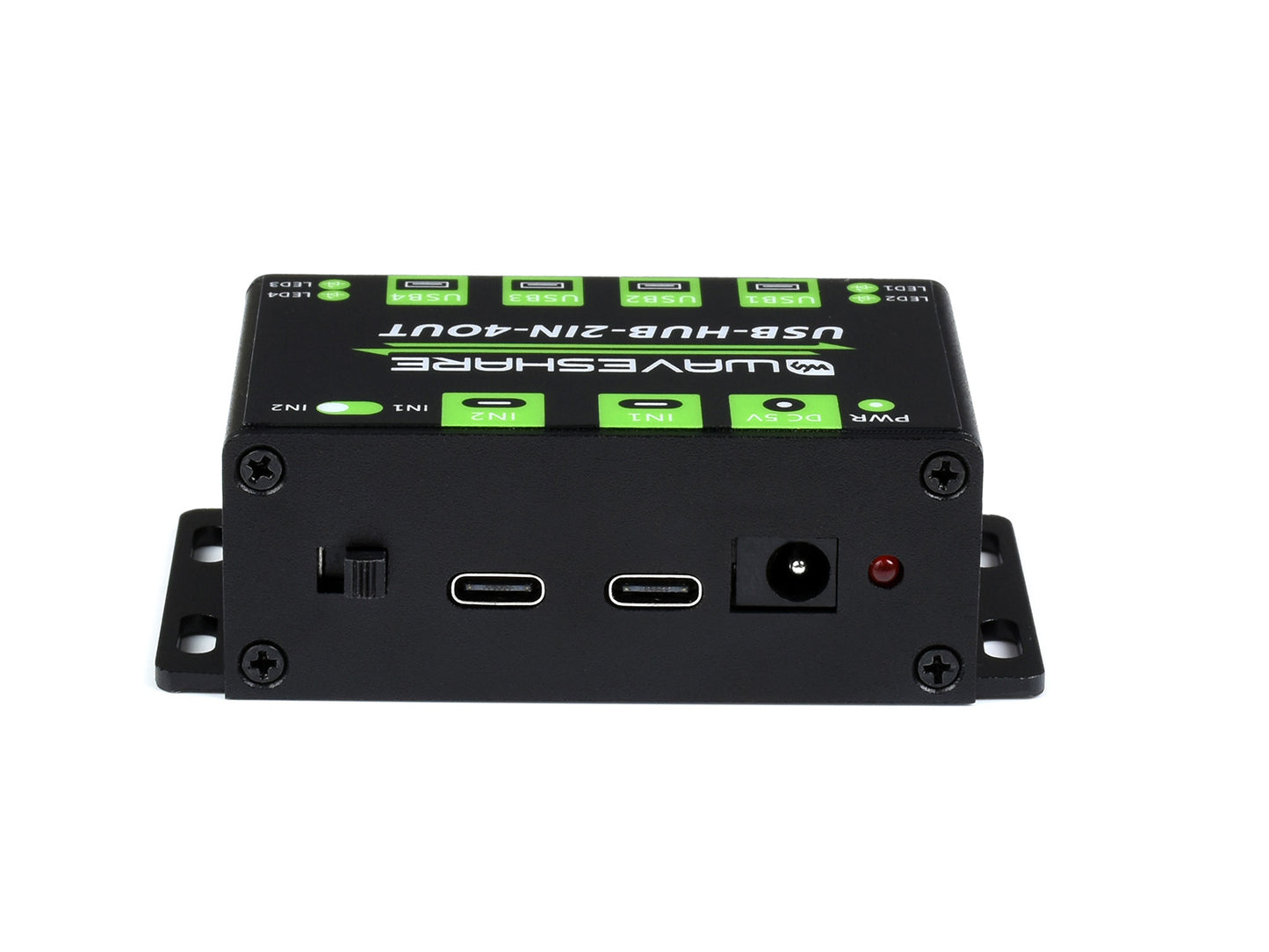 Industrial Grade USB HUB, Extending 4x USB 2.0 Ports, Switchable Dual Hosts