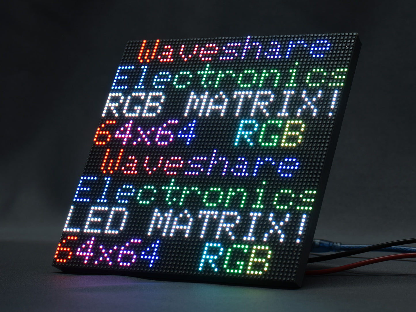 RGB Full-Color LED Matrix Panel, 3mm Pitch, 64×64 Pixels, Adjustable Brightness