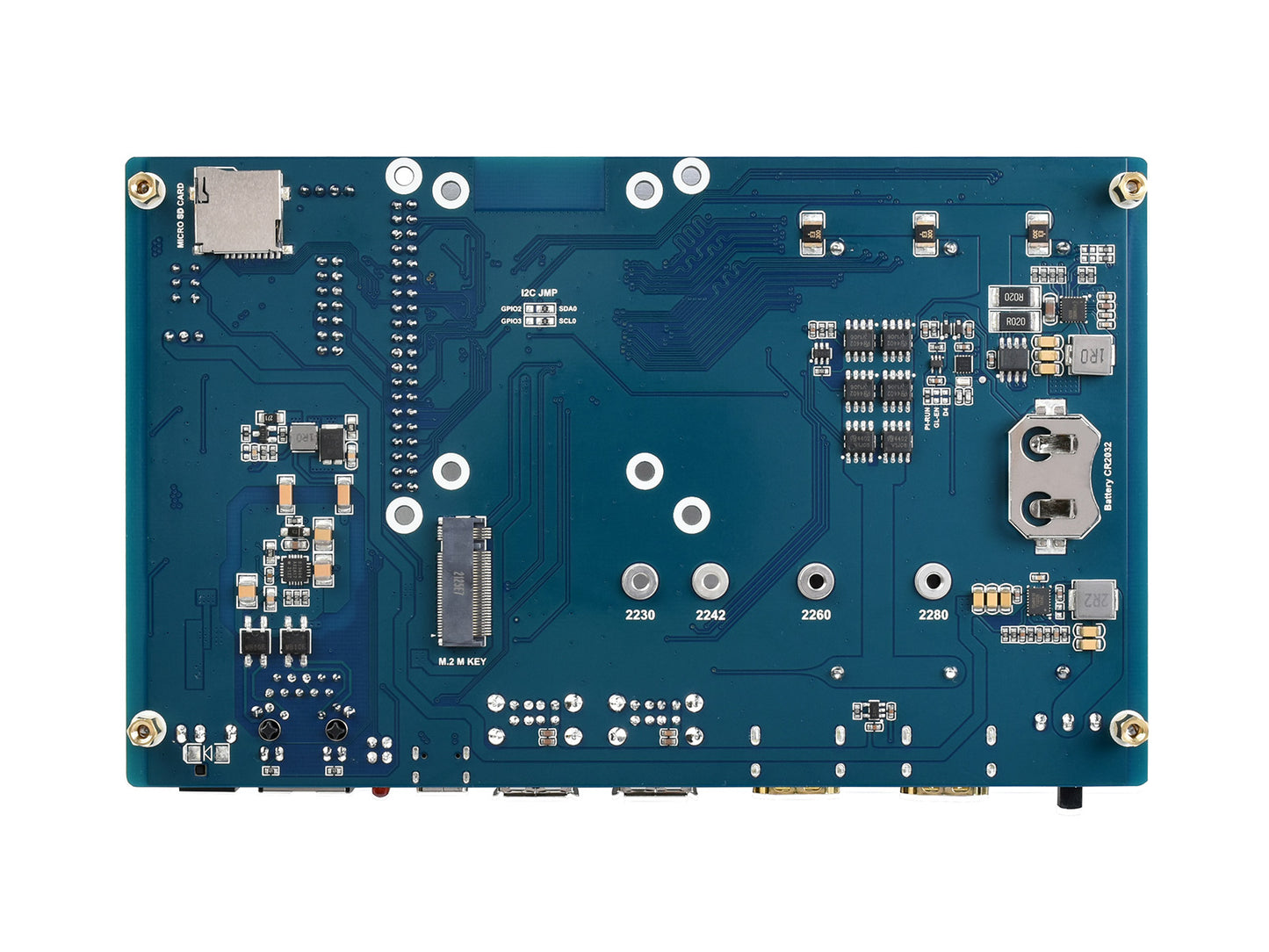 PoE UPS Base Board/Mini-Computer Designed for Raspberry Pi Compute Module 4, Gigabit Ethernet, Dual HDMI, Quad USB2.0