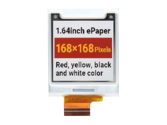 1.64inch square E-Paper (G) raw display, 168 × 168, Red/Yellow/Black/White
