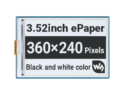 3.52inch e-Paper HAT, 360 × 240, SPI Interface