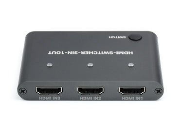 HDMI 4K Switcher, 3 In 1 Out, One-Click Switch