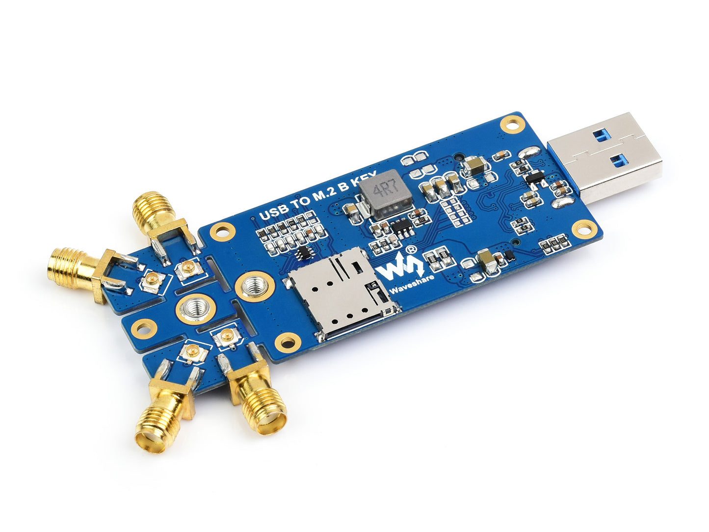 5G DONGLE Module, quad antennas, USB3.1 port, Aluminum Alloy Heatsink, M.2 Key B Interface, Options For 5G Module