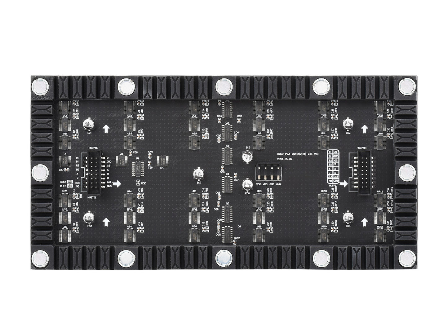 Flexible RGB full-color LED matrix panel, 2.5mm Pitch, 96x48 pixels, adjustable brightness and bendable PCB