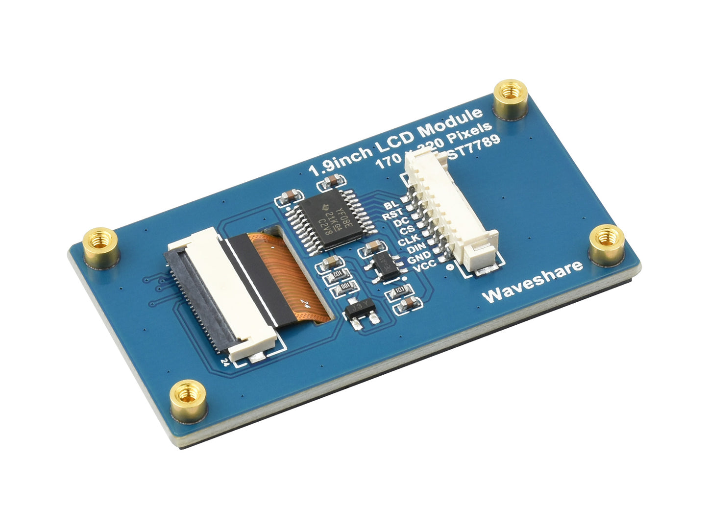 1.9inch LCD Display Module, 170×320 Resolution, SPI Interface, IPS, 262K Colors