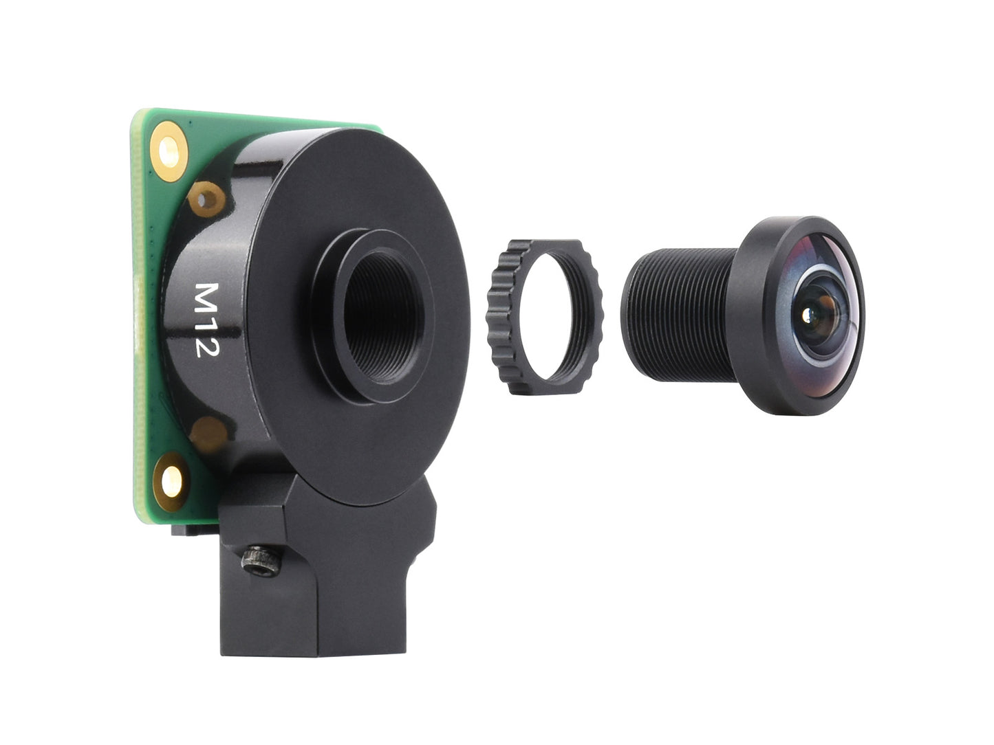 M12 High Resolution Lens, 14MP, 184.6° Ultra wide angle, 2.72mm Focal length, Compatible with Raspberry Pi High Quality Camera M12