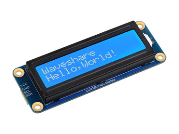 LCD1602 I2C Module, White color with blue background, 16x2 characters LCD, 3.3V/5V