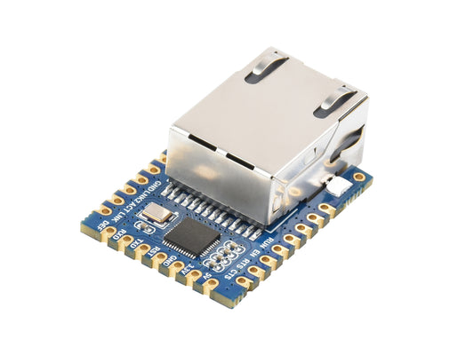TTL UART to Ethernet Mini Module, Castellated Holes With Immersion Gold Design, Highly Integrated Packaging