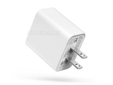 PD30W Dual-Port Fast Charger, USB Type-A/Type-C Wall Charger Block, US Plug, intelligently adjusts the charging rate