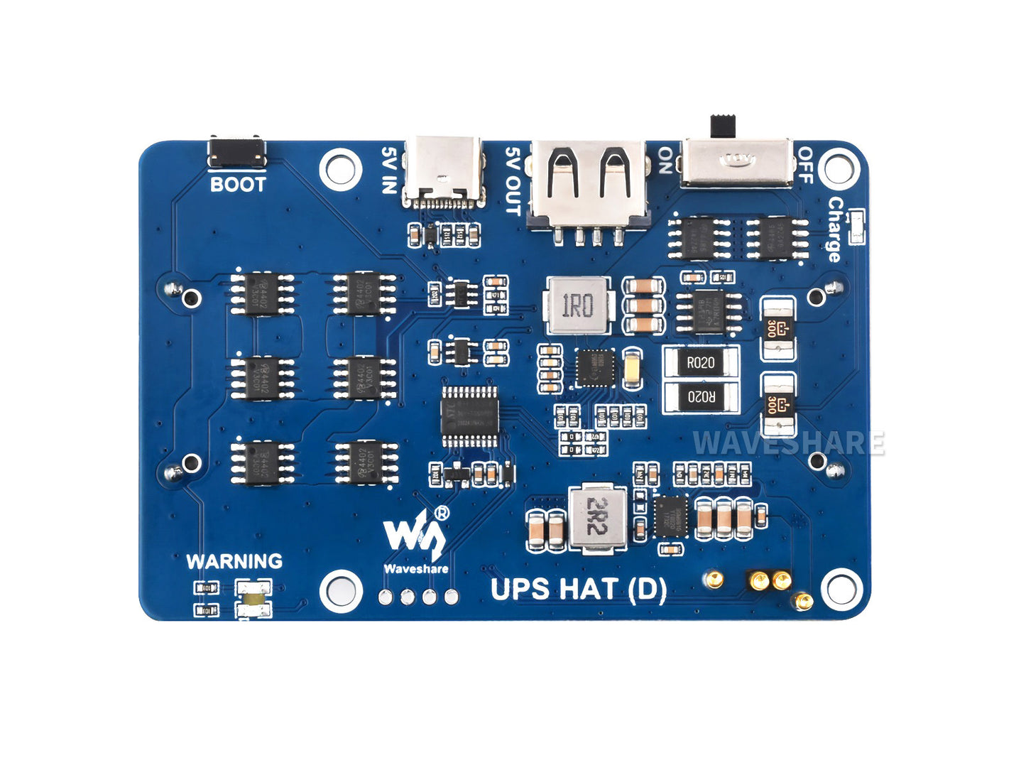 UPS HAT (D) for Raspberry Pi, Supports 21700 Li battery (NOT included), 5V Uninterruptible Power Supply, Pogo Pins Connector