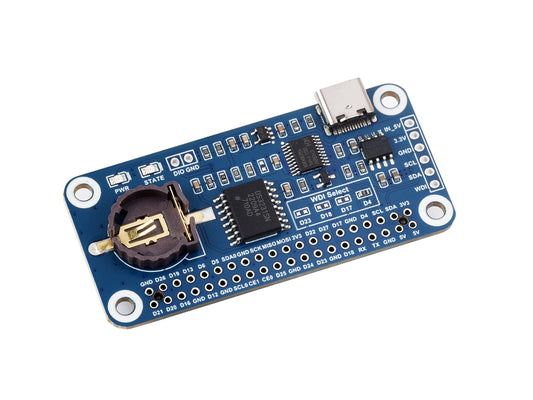 RTC WatchDog HAT (B) For Raspberry Pi, Onboard DS3231SN High Precision RTC Chip