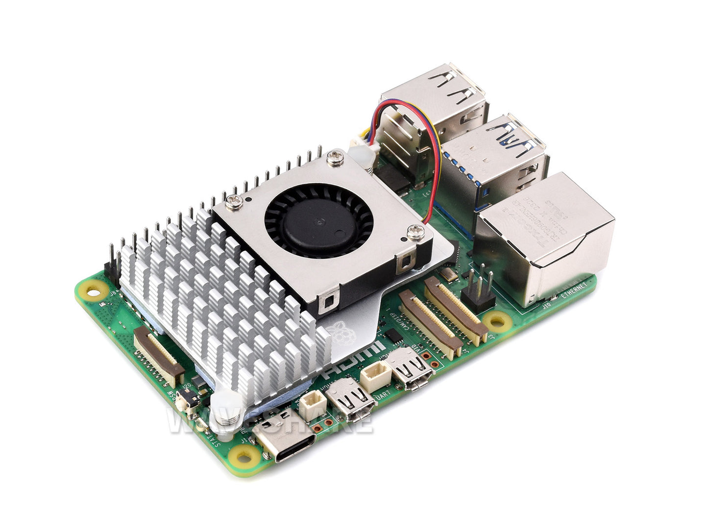 Official Raspberry Pi Active Cooler for Raspberry Pi 5, Temperature-controlled Blower Fan, Aluminium Heatsink, With Thermal Tapes