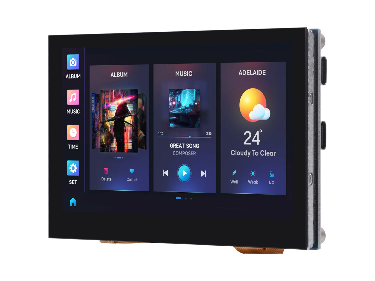 ESP32-S3 4.3inch Display Development Board, 800×480, Options For Touch Function, 32-bit LX7 Dual-core Processor, Up to 240MHz Frequency, Supports WiFi & Bluetooth