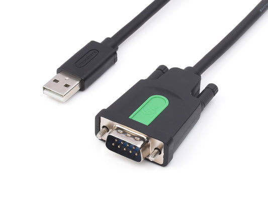 Industrial USB To RS232 Serial Adapter Cable, USB Type A To DB9 Male / Female Port, Original FT232RL Chip, Cable Length 1.5m