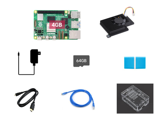 Raspberry Pi 5 Kit, Options for Kit and RAM, BCM2712 processor, 2.4GHz quad-core 64-bit Arm Cortex-A76 CPU, Built Using RP1 I/O Controller Designed By Raspberry Pi