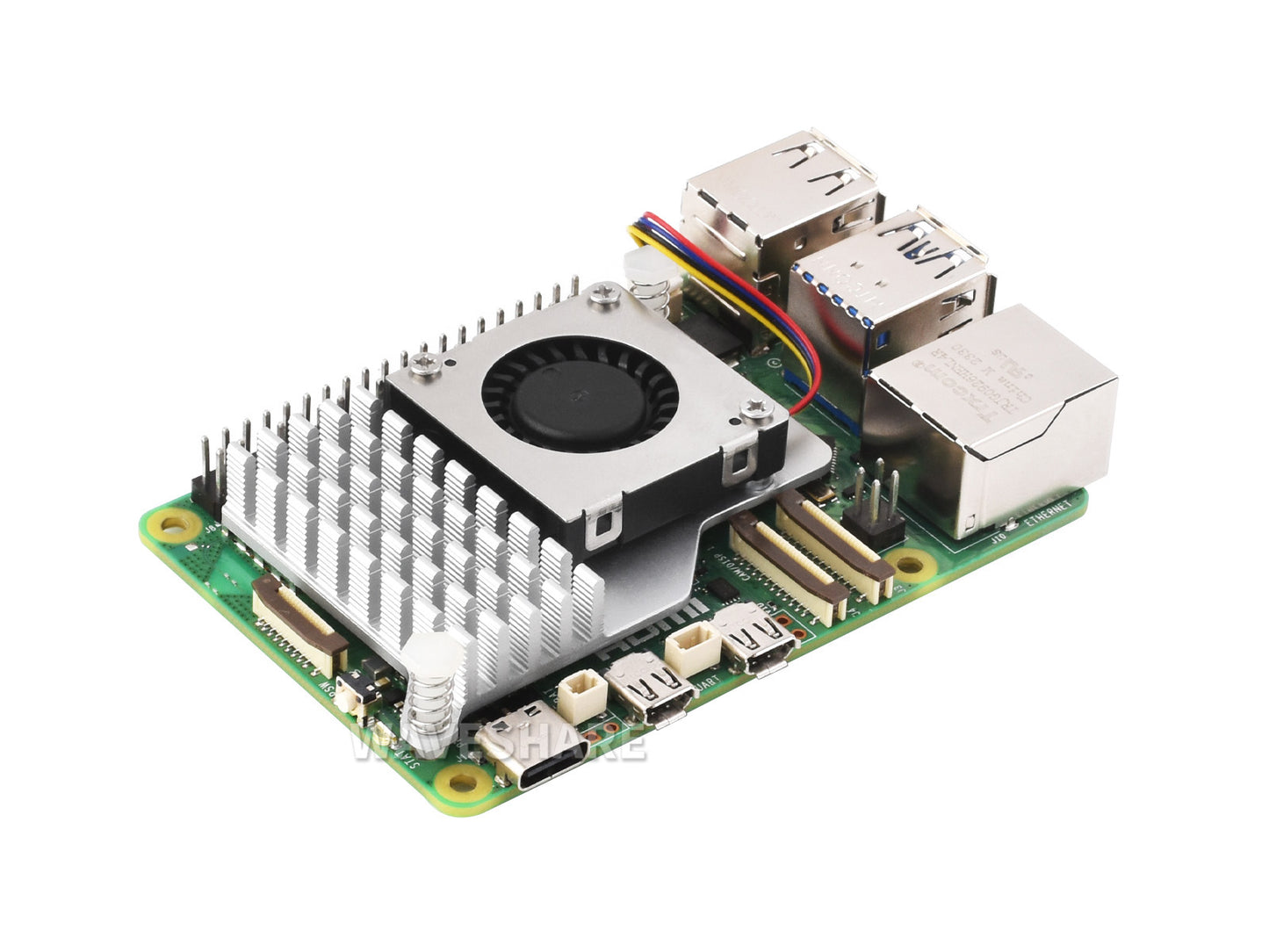 Active Cooler (B) for Raspberry Pi 5, Active Cooling Fan, Aluminium Heatsink, With Thermal Pads