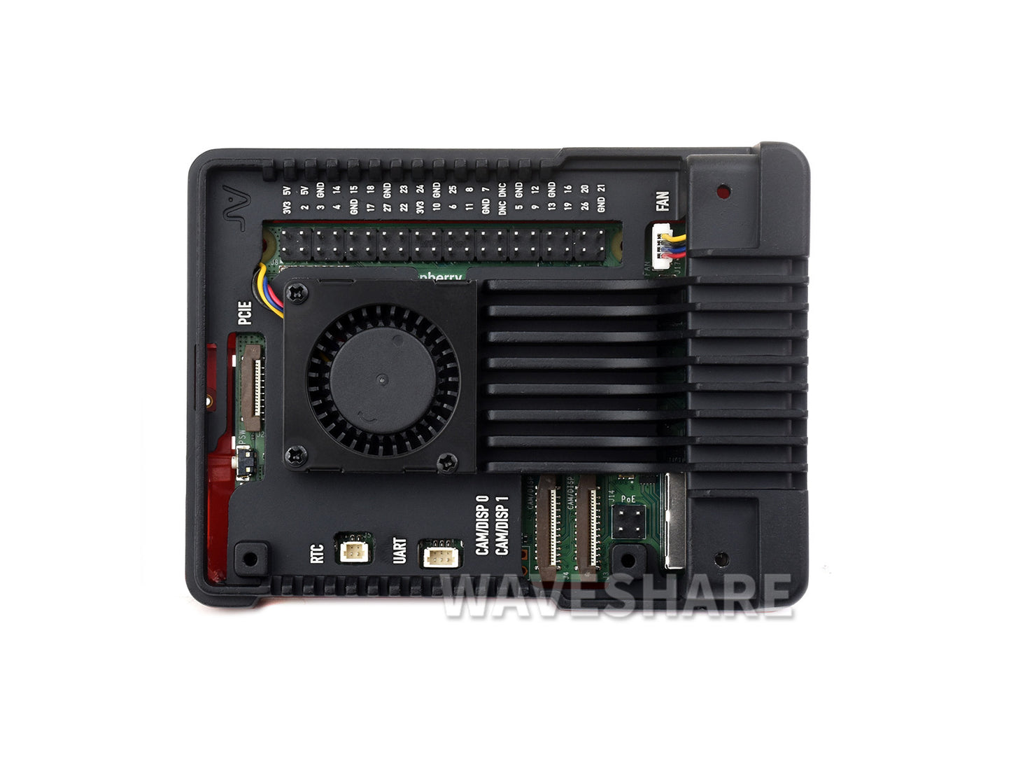 Argon NEO Aluminum Alloy Case for Raspberry Pi 5, Built-in Cooling Fan, Optional for M.2 NVME Interface Expansion, Raspberry Pi 5 case