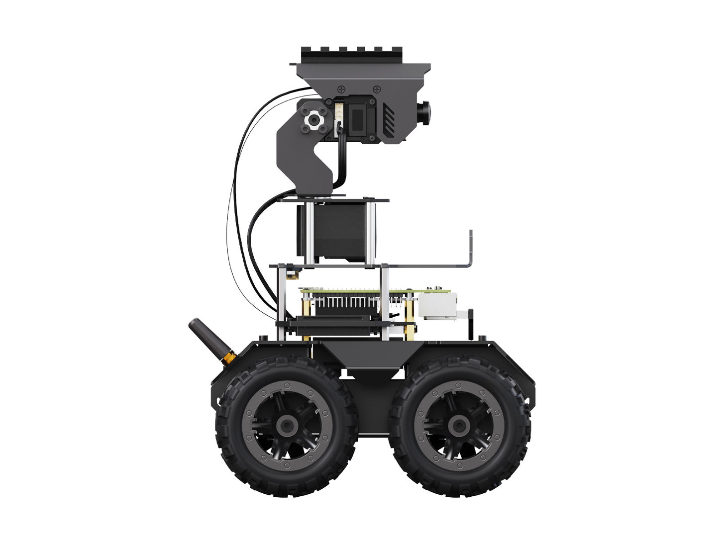 RaspRover Open-source 4WD AI Robot, Dual controllers, All-metal Body, Computer Vision, Suitable for Raspberry Pi 4B / Raspberry Pi 5