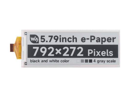 5.79inch E-Paper raw display, e-ink display, 792x272, Black/White, SPI Communication