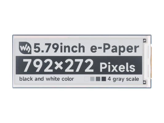 5.79inch e-Paper display Module, e-ink display, 792x272, Black/White, SPI Interface