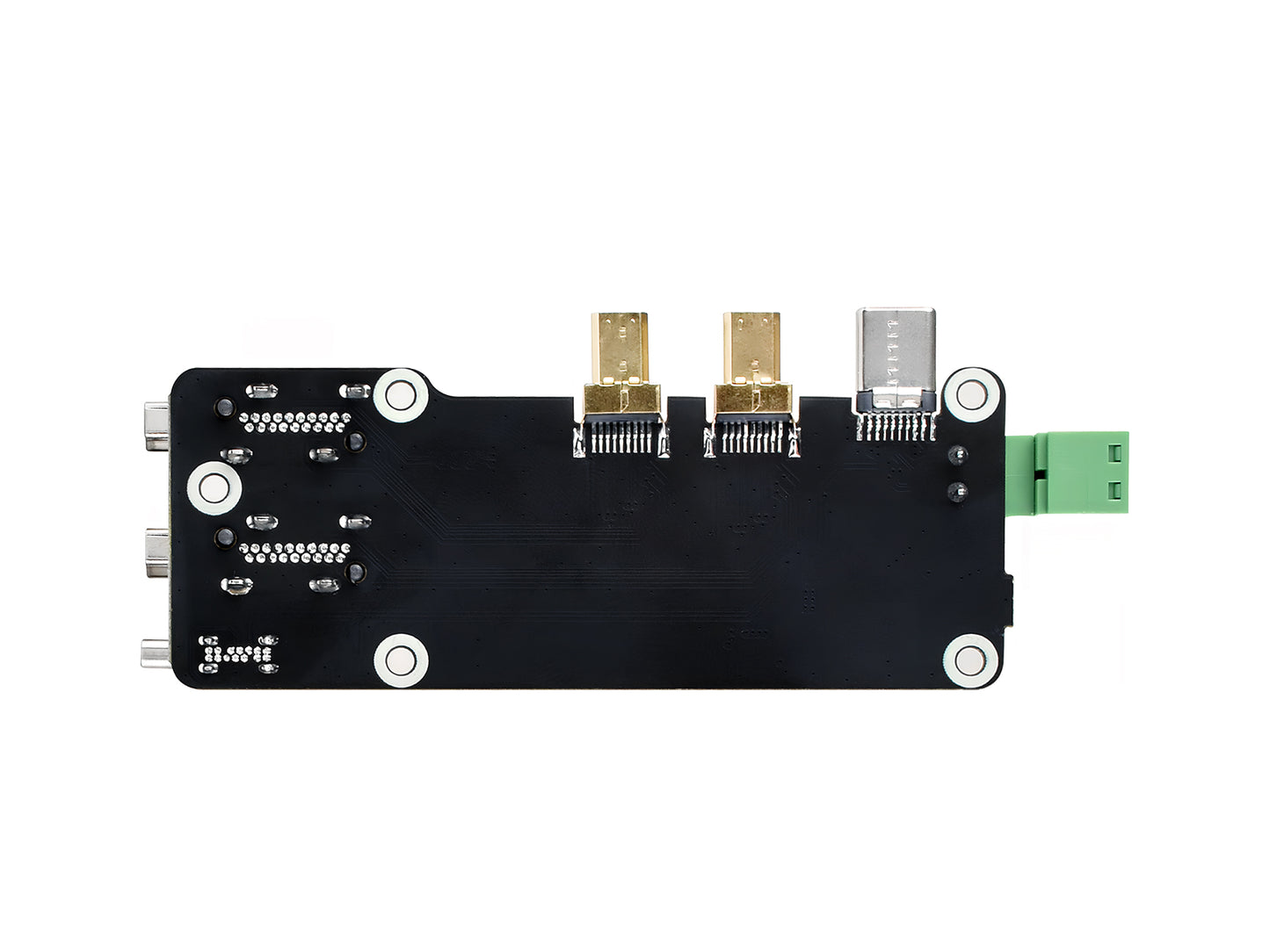 Micro HDMI to HDMI Multifunctional Adapter, Compatible with Raspberry Pi 5 / 4B, Two Power Supply Methods, Supports Dual 4K Outputs