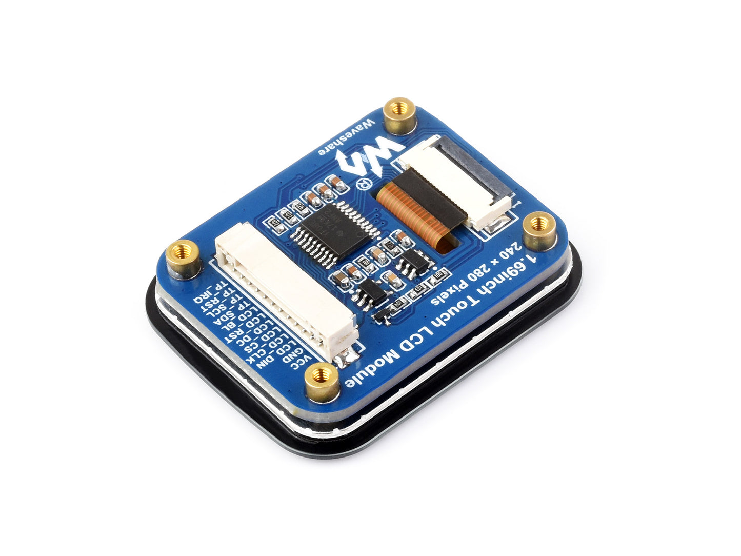 1.69inch Round LCD Display Module with Touch panel, Micro LCD Display, 240×280 Resolution, IPS, SPI And I2C Communication, 262K Display Color