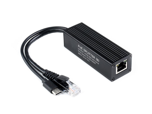 Industrial Gigabit PoE Splitter, options for 5V 5A Type-C / DC Power Output Port, Onboard MPS Control Chip, Safer And More Stable