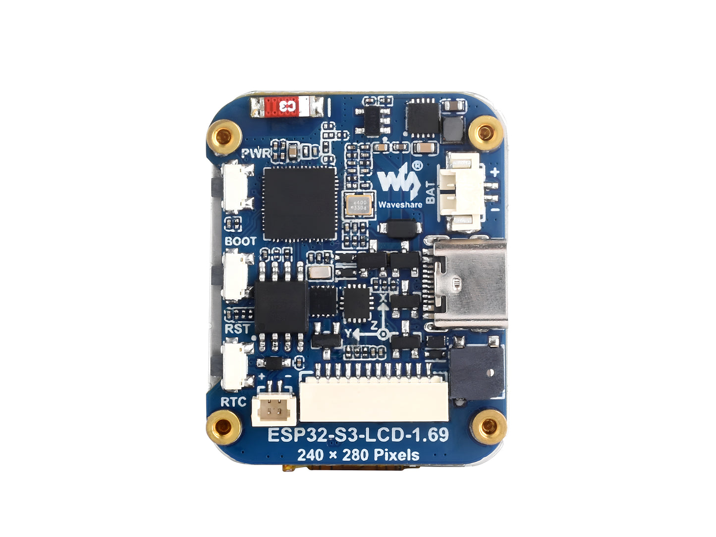 ESP32-S3 1.69inch Display Development Board, 240MHz Dual-Core Processor, 240×280 Pixels, Supports WiFi/Bluetooth, Micro LCD Display With ESP32-S3