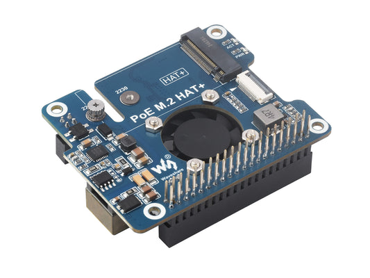 PCIe-zu-M.2-Adapter mit PoE-Funktion für Raspberry Pi 5, unterstützt NVMe-Protokoll M.2 Solid State Drive, Hochgeschwindigkeits-Lesen/Schreiben, Raspberry Pi 5 PoE HAT