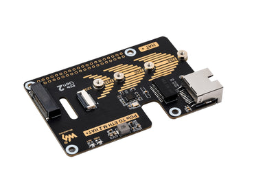 PCIe-zu-ETH-und-M.2-Adapter für Raspberry Pi 5, kompatibel mit NVMe-M.2-SSDs in den Größen 2280 / 2260 / 2242 / 2230, 5 Gbps Datenrate, schnelles Lesen/Schreiben, Raspberry Pi 5 NVMe HAT